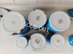 画像8: アンティークホーロートッド柄キャニスター6P