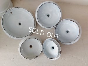 画像9: アンティークホーロー花柄キャニスター