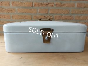 画像7: アンティークホーローローズ柄ブレッドボックス