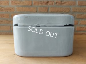 画像6: アンティークホーローローズ柄ブレッドボックス