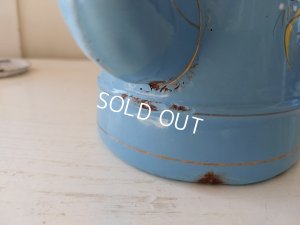 画像16: アンティークホーロー手描きすみれ柄ポット