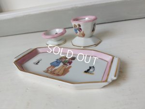画像9: リモージュ窯チャイルドエッグスタンドセット