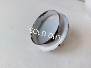 画像18: アンティークホーローリボンとローズ柄ポット