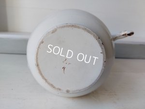 画像19: アンティークホーローリボンとローズ柄ポット