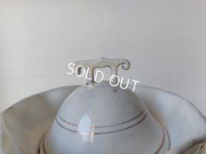 画像15: アンティークホーローリボンとローズ柄ポット