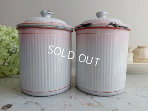 画像4: アンティークピンクグラデーションキャニスター2P