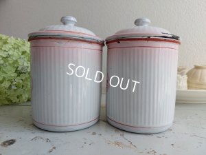 画像5: アンティークピンクグラデーションキャニスター2P