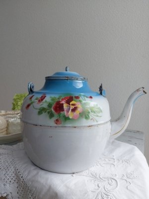 画像2: Japyホーローパンジー柄ケトル