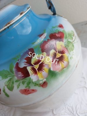 画像7: Japyホーローパンジー柄ケトル