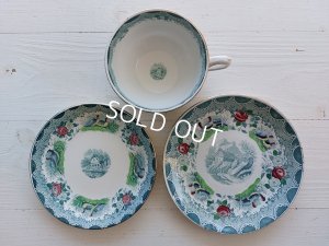 画像2: アンティークサルグミンヌカップ＆ソーサートリオ