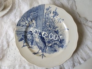 画像2: テールドフェールうさぎと小鳥柄コンポート