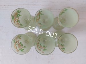 画像13: アンティークつばめとローズ柄リキュールボトルセット