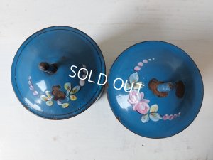 画像3: アンティーク手描きローズ柄キャニスター