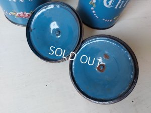 画像5: アンティーク手描きローズ柄キャニスター