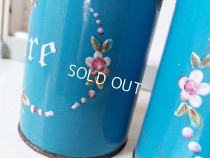 画像13: アンティーク手描きローズ柄キャニスター