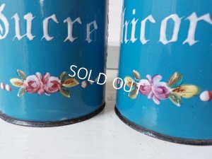 画像16: アンティーク手描きローズ柄キャニスター