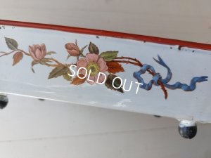 画像2: アンティークホーローシノワズリ柄トレイ