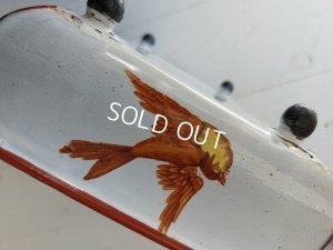 画像14: アンティークホーローシノワズリ柄トレイ