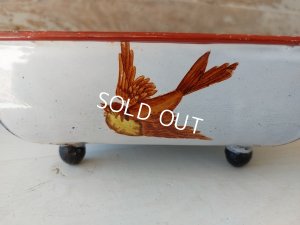 画像3: アンティークホーローシノワズリ柄トレイ