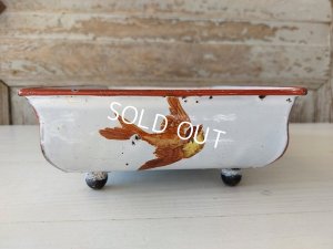 画像5: アンティークホーローシノワズリ柄トレイ