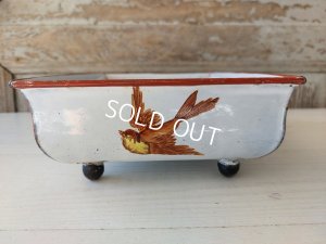 画像7: アンティークホーローシノワズリ柄トレイ