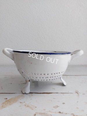 画像3: アンティークホーロー白猫脚コランダー