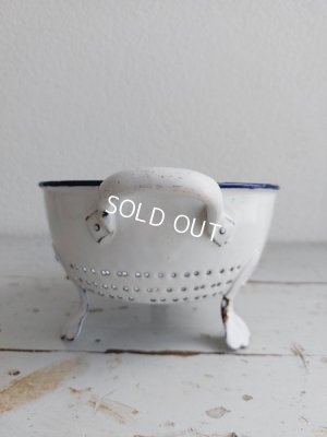 画像4: アンティークホーロー白猫脚コランダー