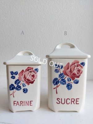 画像2: バドンヴィレーローズ柄キャニスター