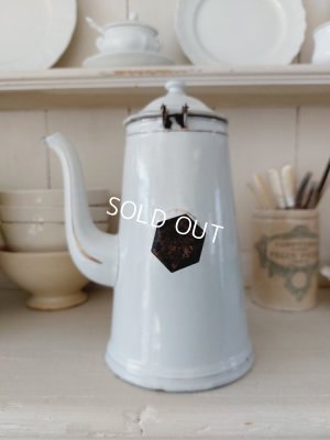 画像2: BFホーローローズ柄チョコレートポット