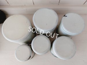 画像13: アンティークホーローローズ柄キャニスター6P