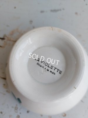 画像2: ジアンすみれ柄カフェオレボウル