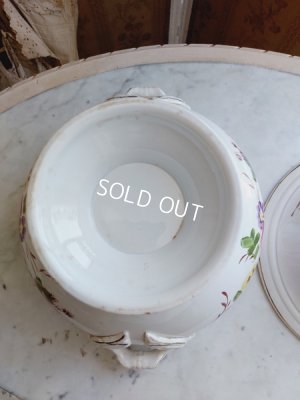 画像12: アンティークマリエローズとパンジー柄陶器スーピエール