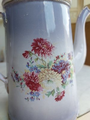 画像7: アンティークホーローパープルグラデーションポット