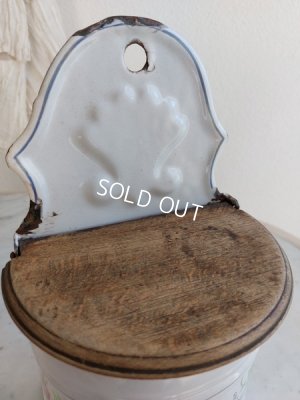 画像7: アンティークホーローローズ柄セル缶