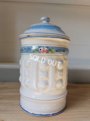 画像7: アンティークローズ柄ホーローキャニスター