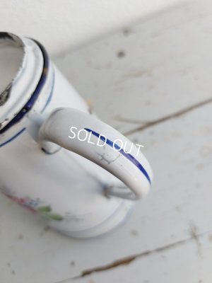 画像6: アンティーク手描き花柄コーヒーポット