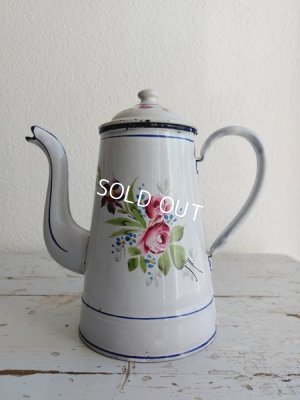 画像7: アンティーク手描き花柄コーヒーポット