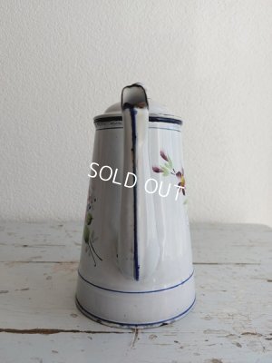 画像10: アンティーク手描き花柄コーヒーポット