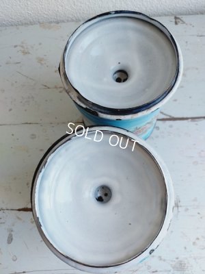 画像11: アンティークホーロー花柄キャニスターセット