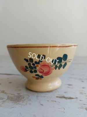 画像2: アンティーク手描きローズ柄ボウル