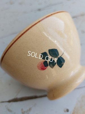 画像10: アンティーク手描きローズ柄ボウル