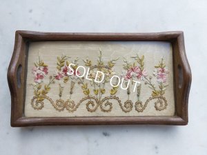 画像8: アンティークリボン刺繍トレイ