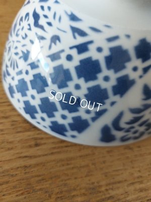 画像10: アンティーク幾何学模様カフェオレボウル