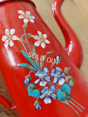 画像2: エトワール社赤すみれ柄ポット