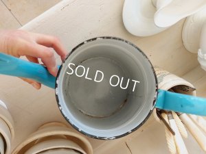 画像7: アンティークホーロー手描き朝顔柄ポット