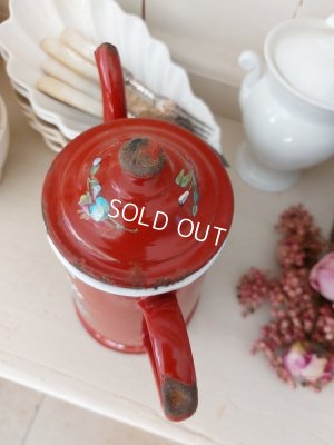 画像5: エトワール社赤すみれ柄ポット　