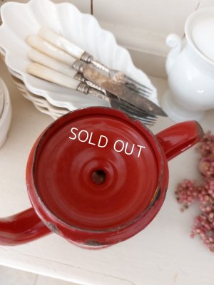 画像7: エトワール社赤すみれ柄ポット　