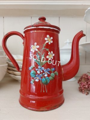 画像10: エトワール社赤すみれ柄ポット　