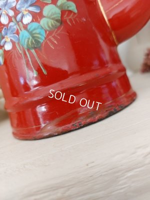 画像15: エトワール社赤すみれ柄ポット　