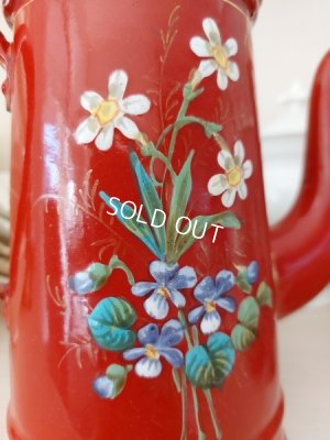 画像3: エトワール社赤すみれ柄ポット　